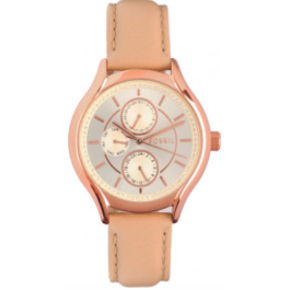 Pasek do zegarka Fossil BQ1586 Skórzany Beżowy 18mm